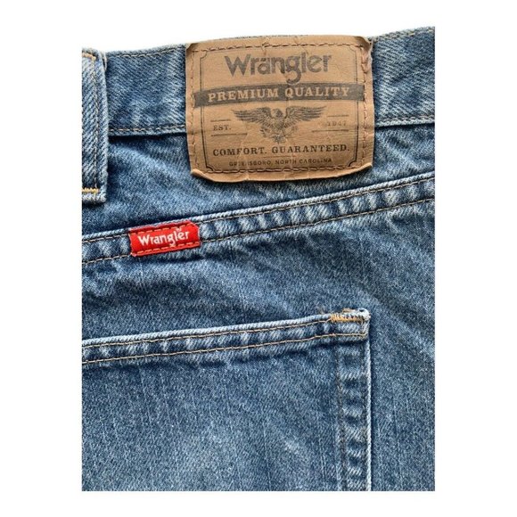Wrangler Regular Fit 44 X 32 Blue Denim Jeans 96501DS 100% Cotton - Picture 7 of 11
